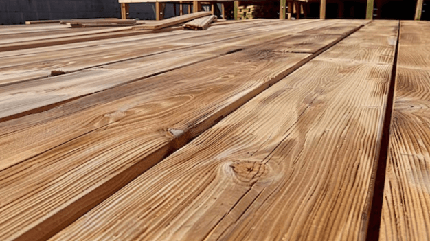 Treated pine decking